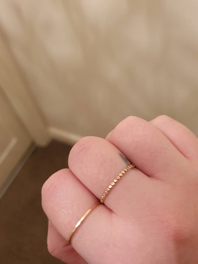 Customer photo review of 14K Gold Stacking Ring