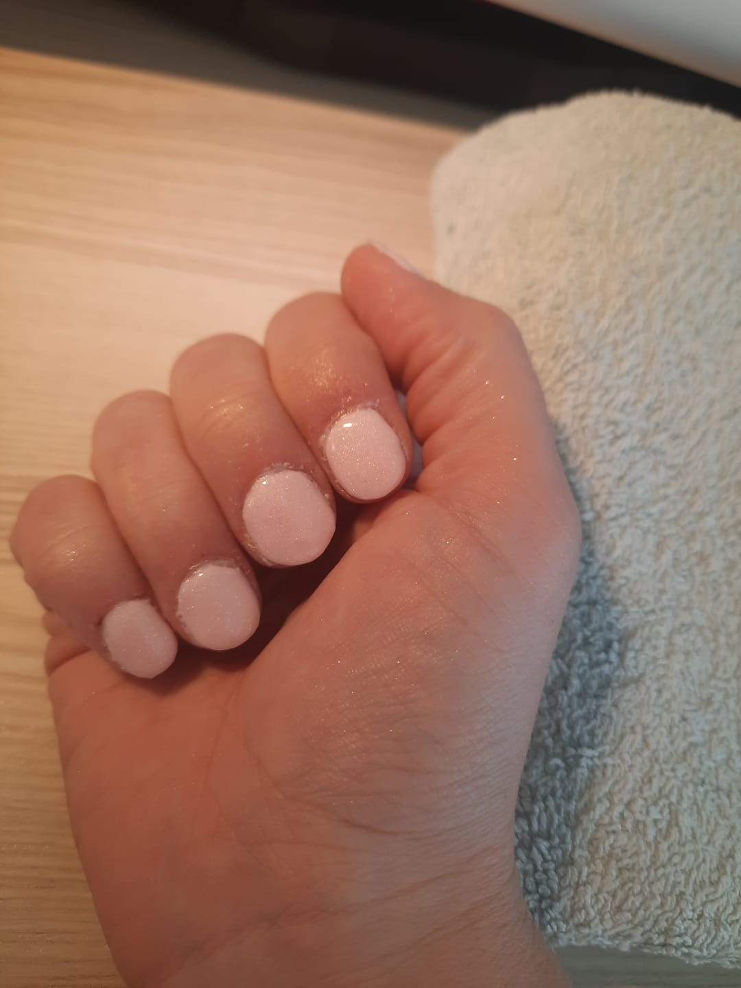 Customer photo review of Khaki Dipping Powder