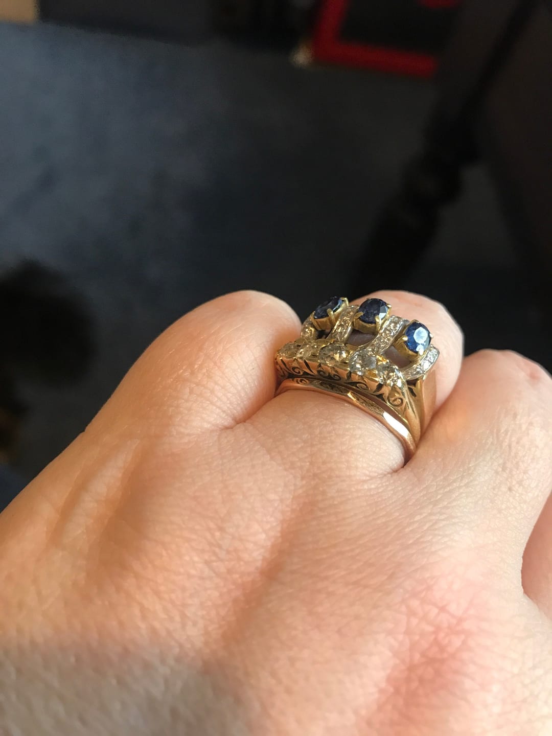 Customer photo review of 14K Gold Stacking Ring