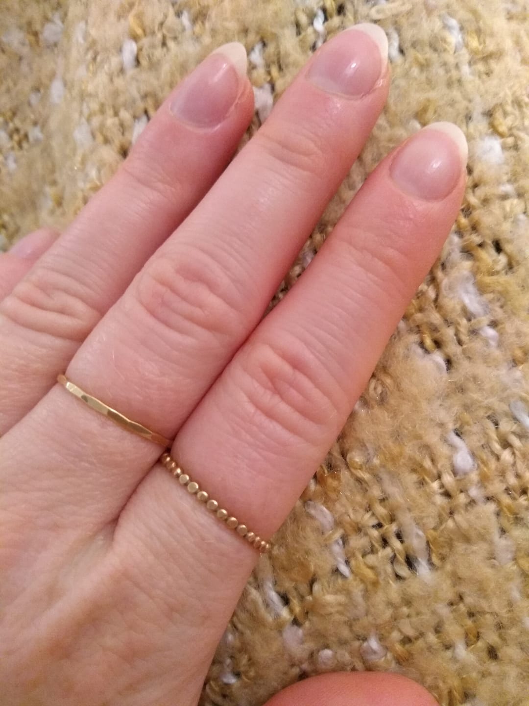 Customer photo review of 14K Gold Stacking Ring