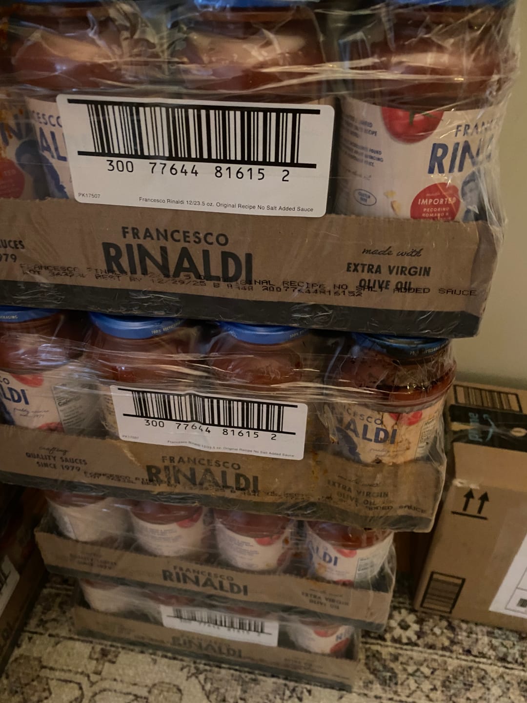 Customer photo review of Francesco Rinaldi Pasta Sauce Traditional No Salt Added - 23.5 OZ 12 Pack