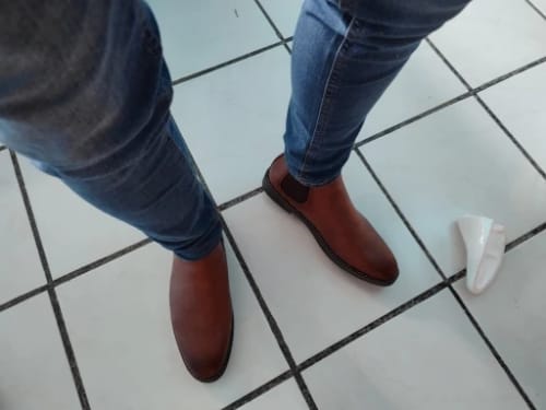 Customer photo review of EZZIO: STEP-IN LEATHER BOOTS