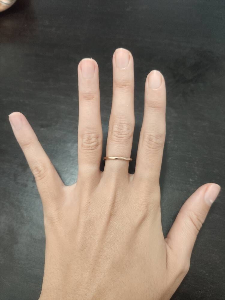 Customer photo review of 14K Gold Stacking Ring