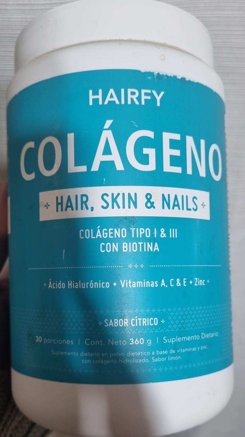 Customer photo review of Colágeno Hair, Skin & Nails
