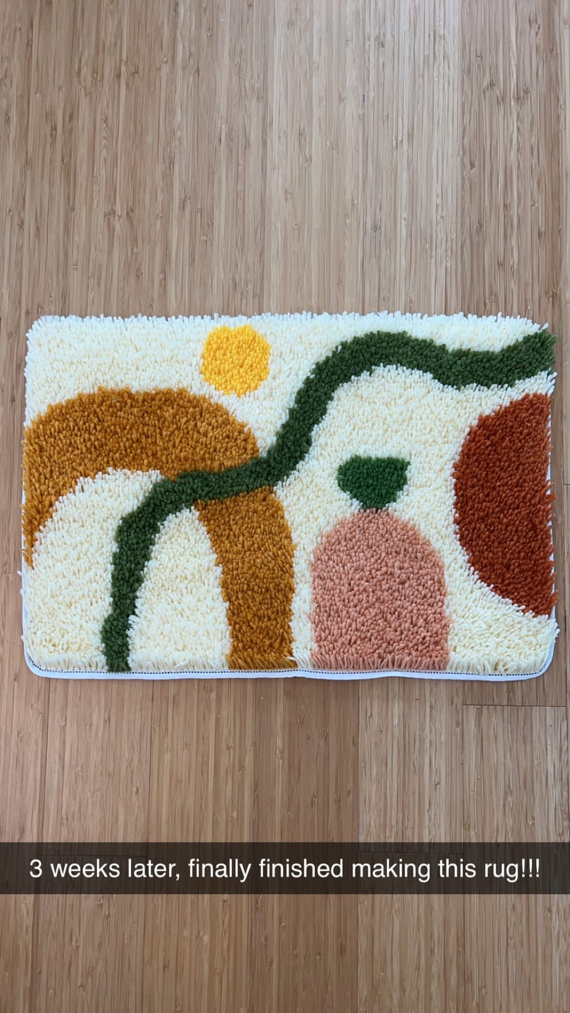 Customer photo review of ABSTRACT EARTH Rug Making Kit