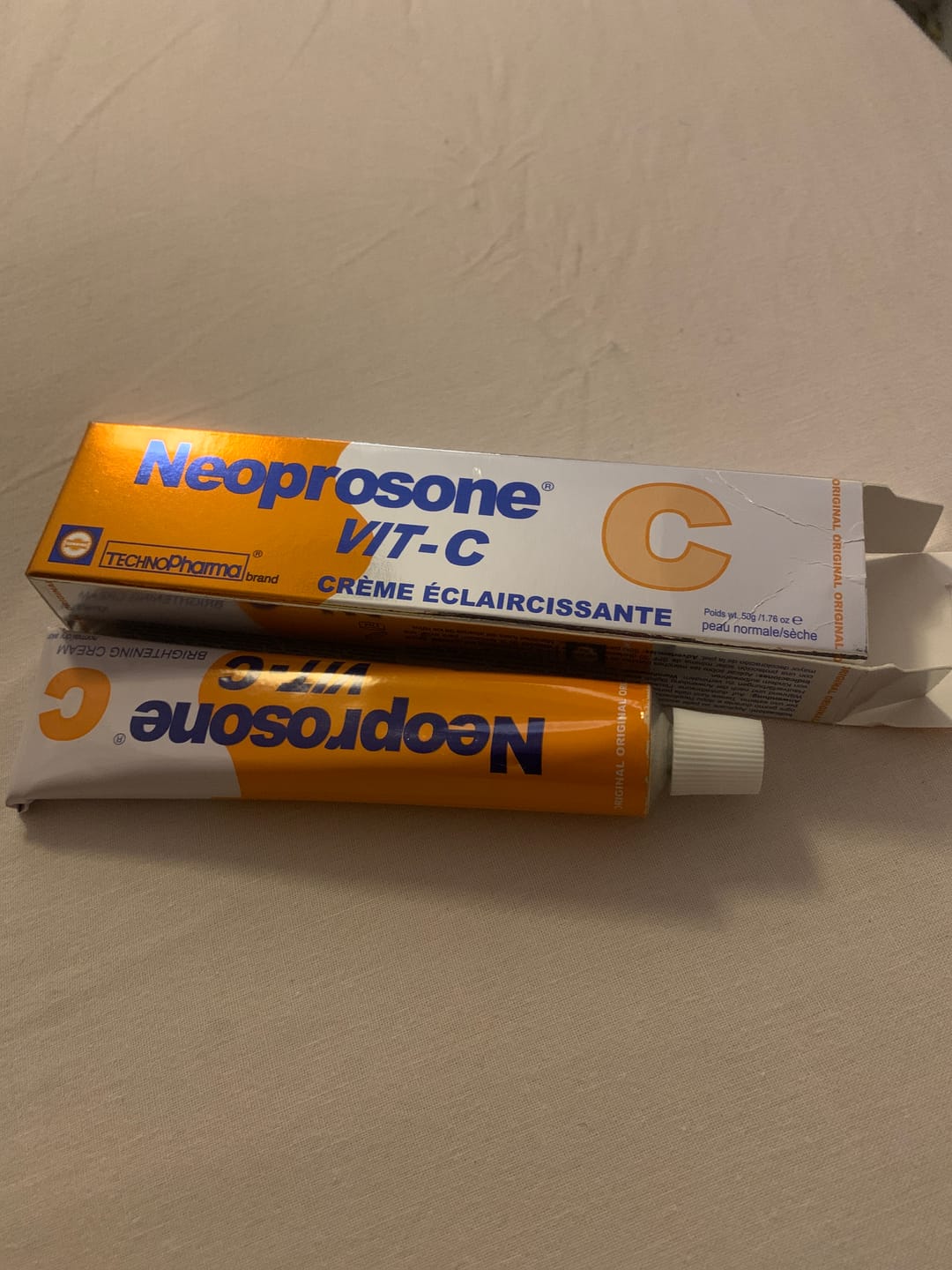 Customer photo review of Neoprosone Brightening Cream with Vitamin C - 50g / 1.75 Fl Oz