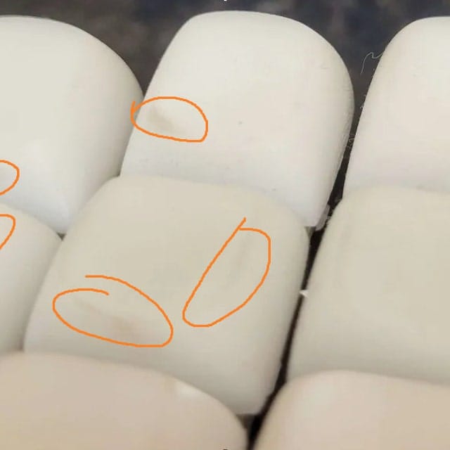 Customer photo review of DES Keycap Set, ergonomic sculpted keycaps