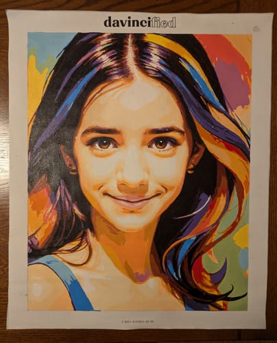 Customer photo review of "Modern Woman Portrait" Paint by Numbers Kit