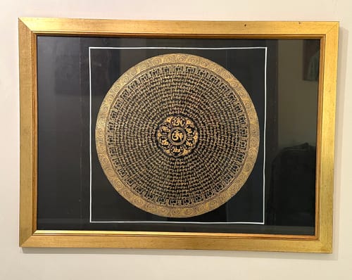 Customer photo review of Tibetan Thangka painting "OM Mani Padme Hum"