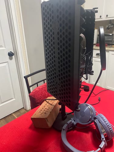 Customer photo review of Moukey MPFBK5 折りたたみ式マイクシールド