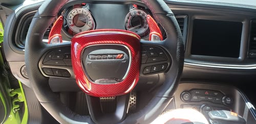 Customer photo review of Carbon Fiber Paddle Shifter Extensions for Dodge Charger Challenger | Chrysler 300 | Jeep
