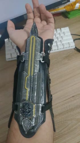 Customer photo review of Assassin's Hidden Blade Cosplay Bracer