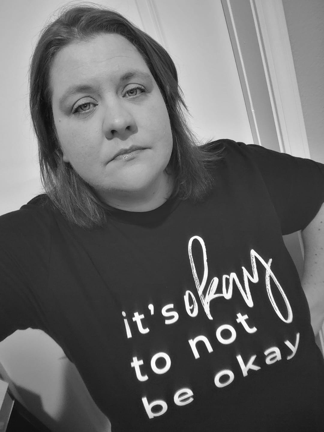 Customer photo review of It's Okay To Not Be Okay T-Shirt