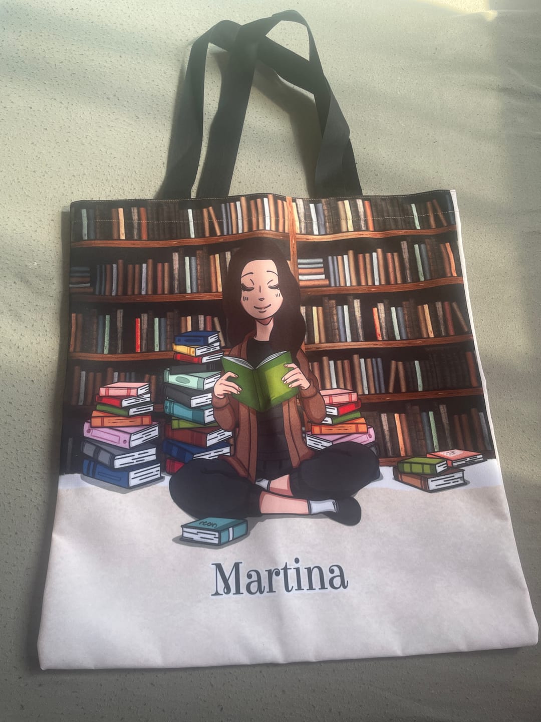 Customer photo review of Büchermädchen - Individuelle Tragetasche