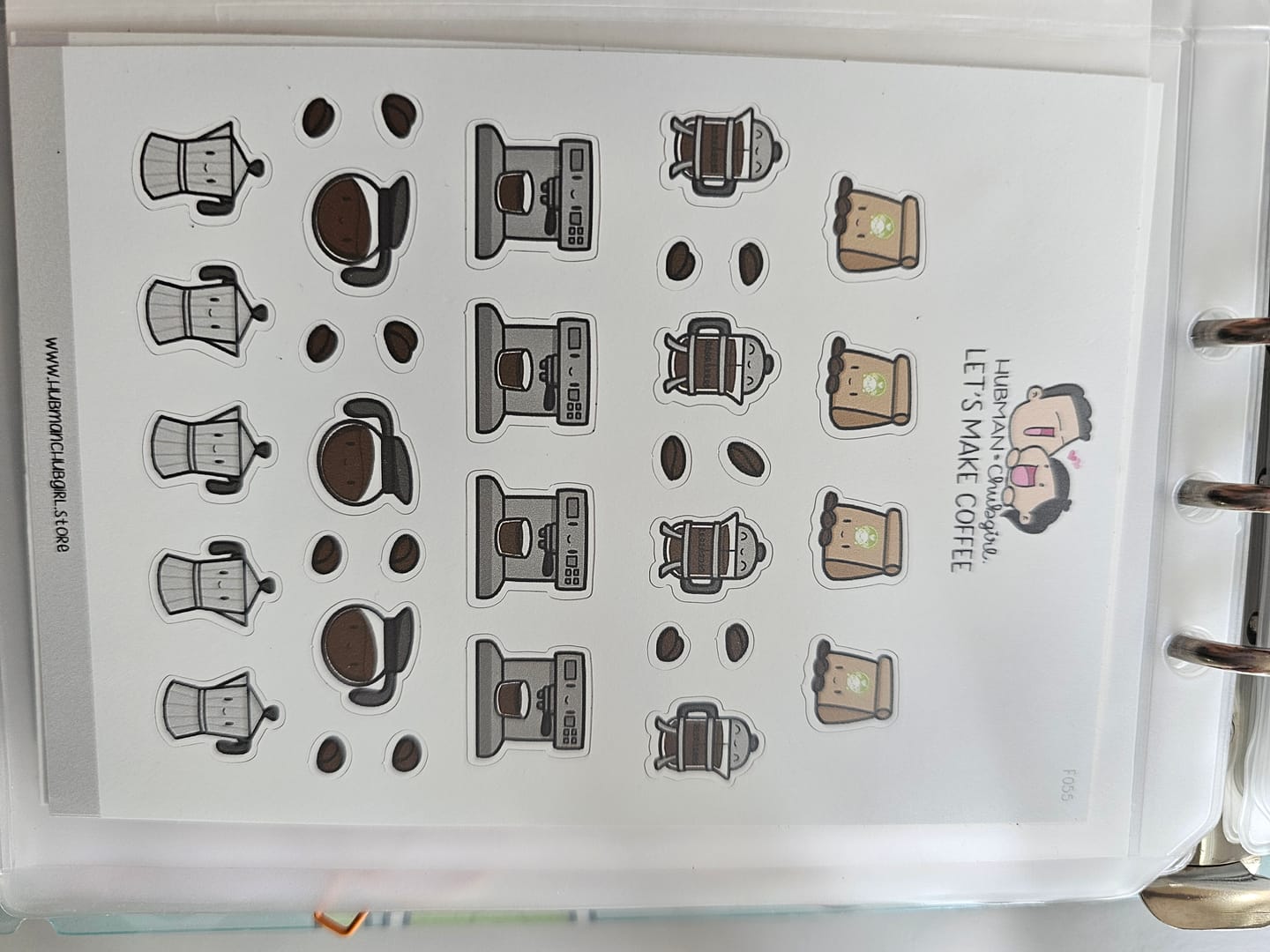 Customer photo review of Let's Make Coffee Planner Stickers