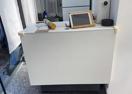 Customer photo review of Simple Cashier Counter Small Front Desk Store Counter