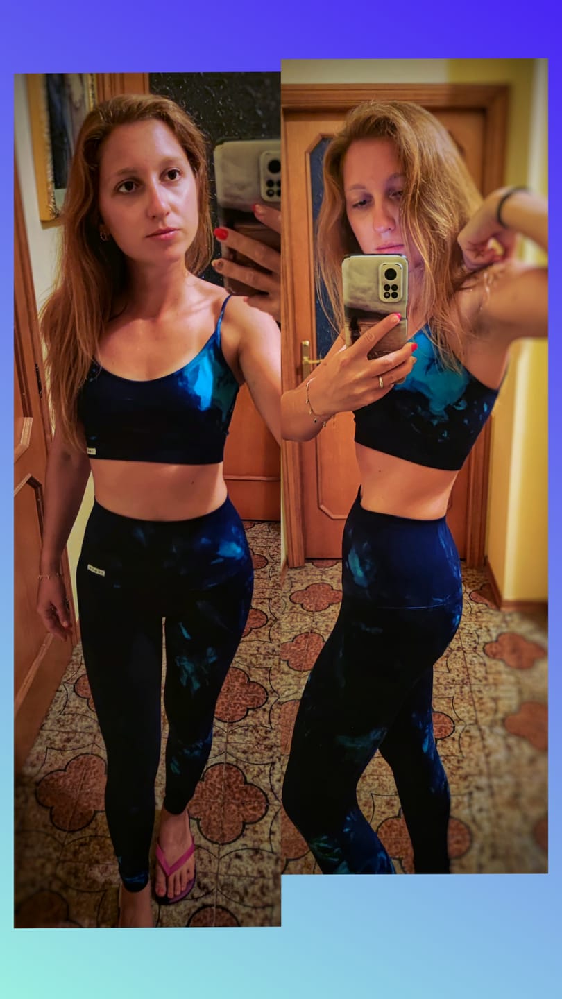 Customer photo review of Leggings Elements Acqua Turchese Blu