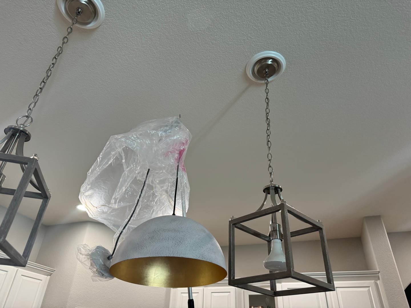Customer photo review of Oversized Metal Dome Pendant Light
