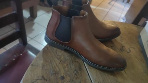 Customer photo review of EZZIO: STEP-IN LEATHER BOOTS