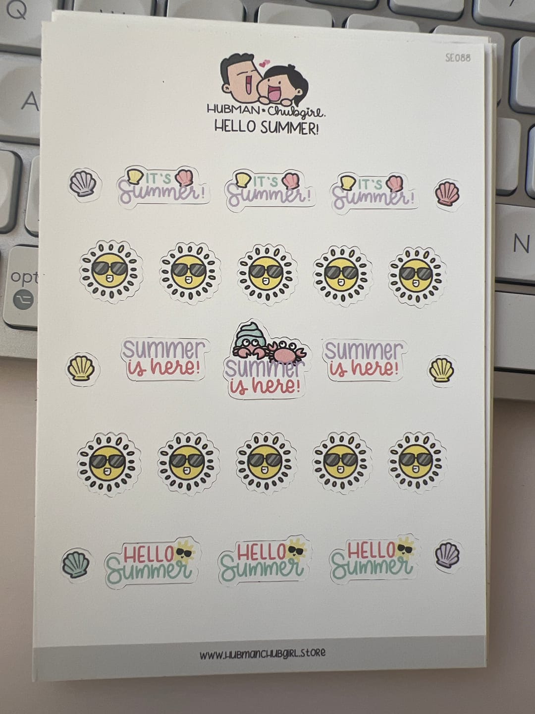 Customer photo review of Hello Summer! Planner Stickers