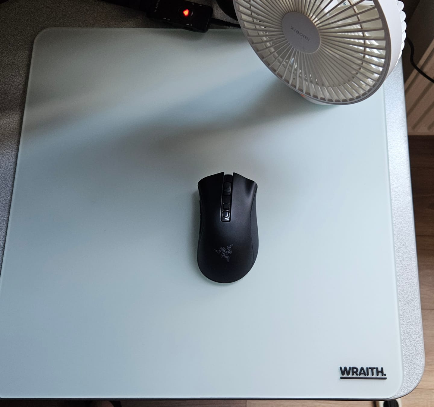 Customer photo review of Wraith Cosmic Glass V2 Cam Mousepad