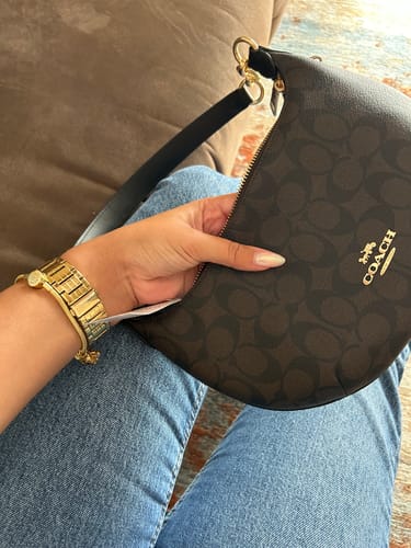 Customer photo review of Payton Hobo Bag In Signature Canvas (Gold/Brown Black)