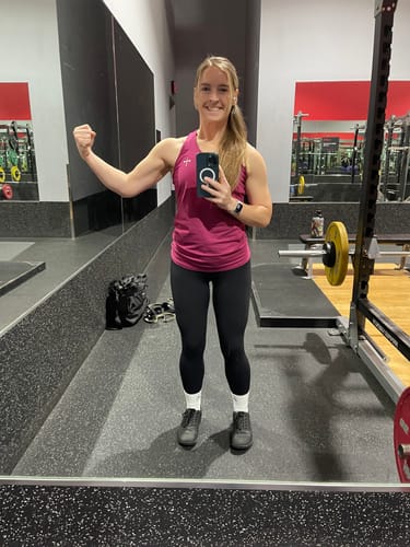 Customer photo review of Lightweight Racerback Tank