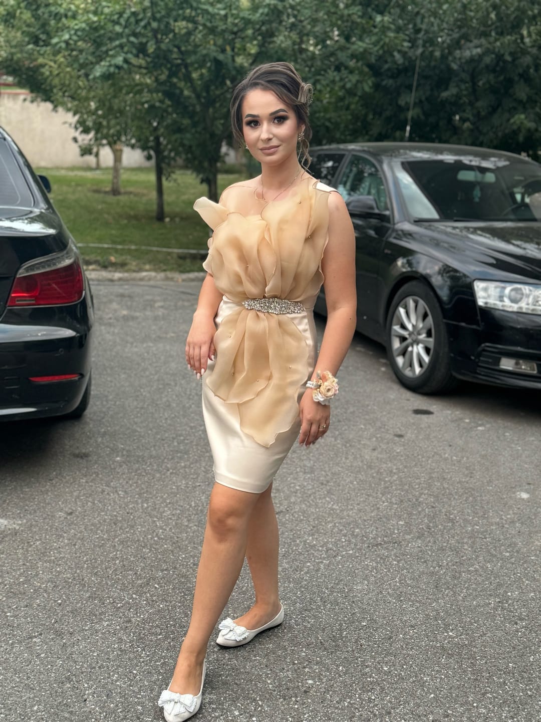 Customer photo review of Organza Sidefata Nude -  3 m Latime