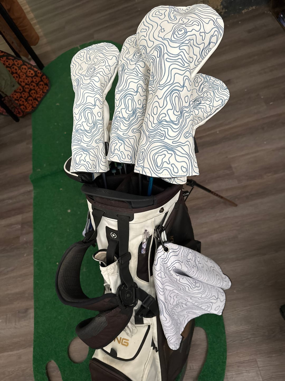 Customer photo review of Topographic Edition - Pure White / Embroidered Carolina Blue