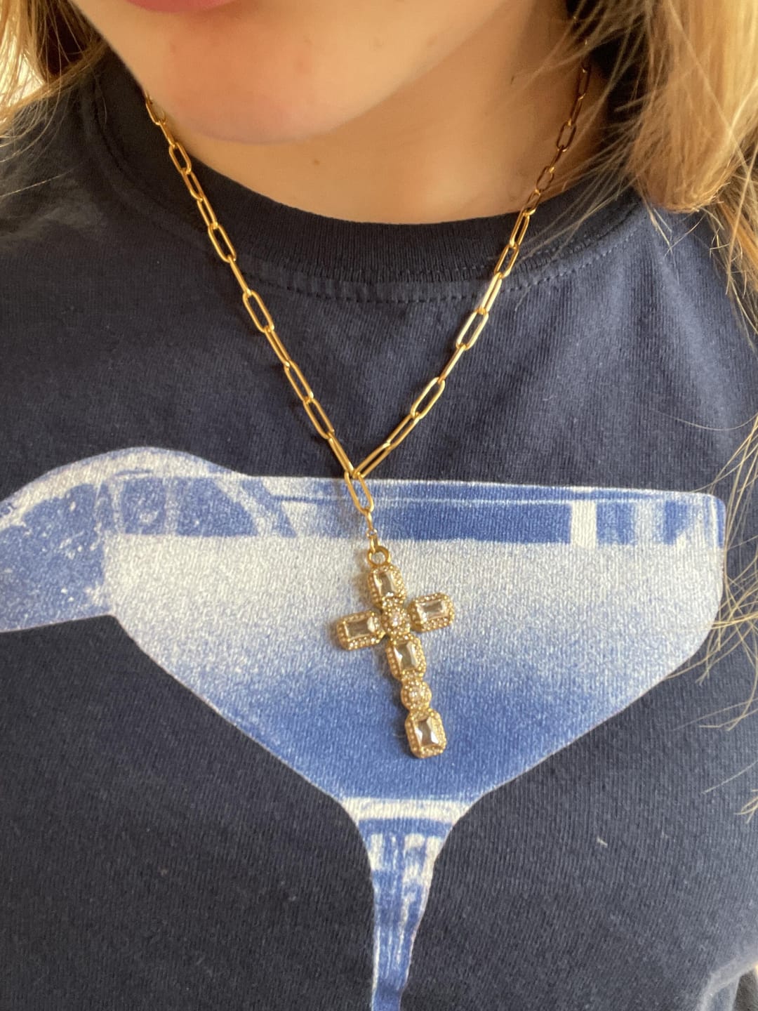 Customer photo review of Eleanor Gold Necklace Chain 52cm