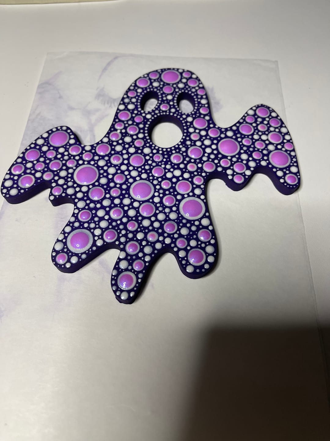 Customer photo review of Unfinished Wood Halloween Ghost Shape - Craft - up to 36" DIY