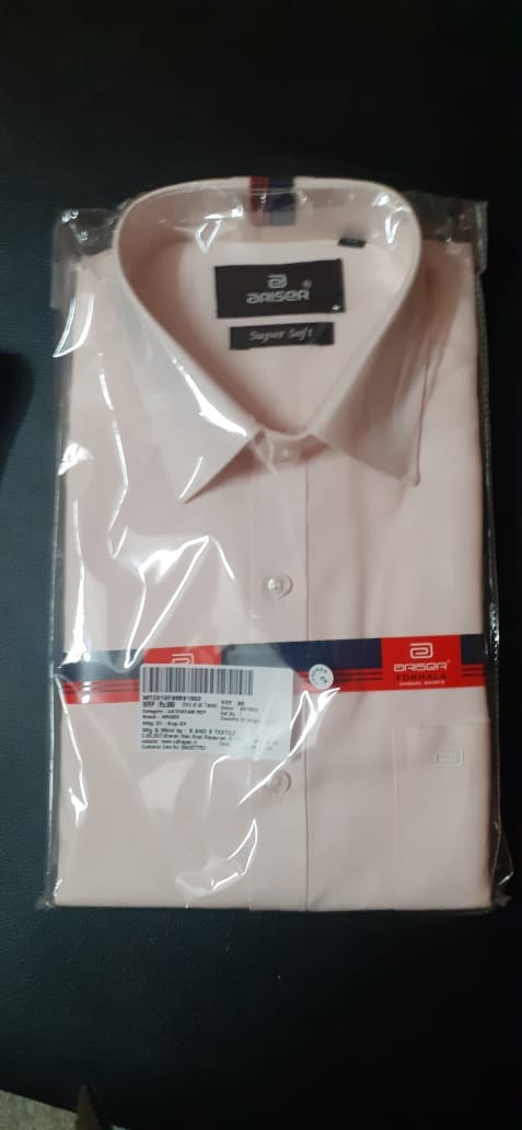 Customer photo review of Super Soft -  Lemonade Pink Formal Shirts for Men | Ariser