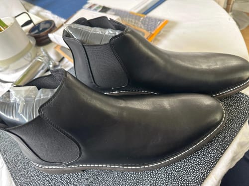 Customer photo review of EZZIO: STEP-IN LEATHER BOOTS