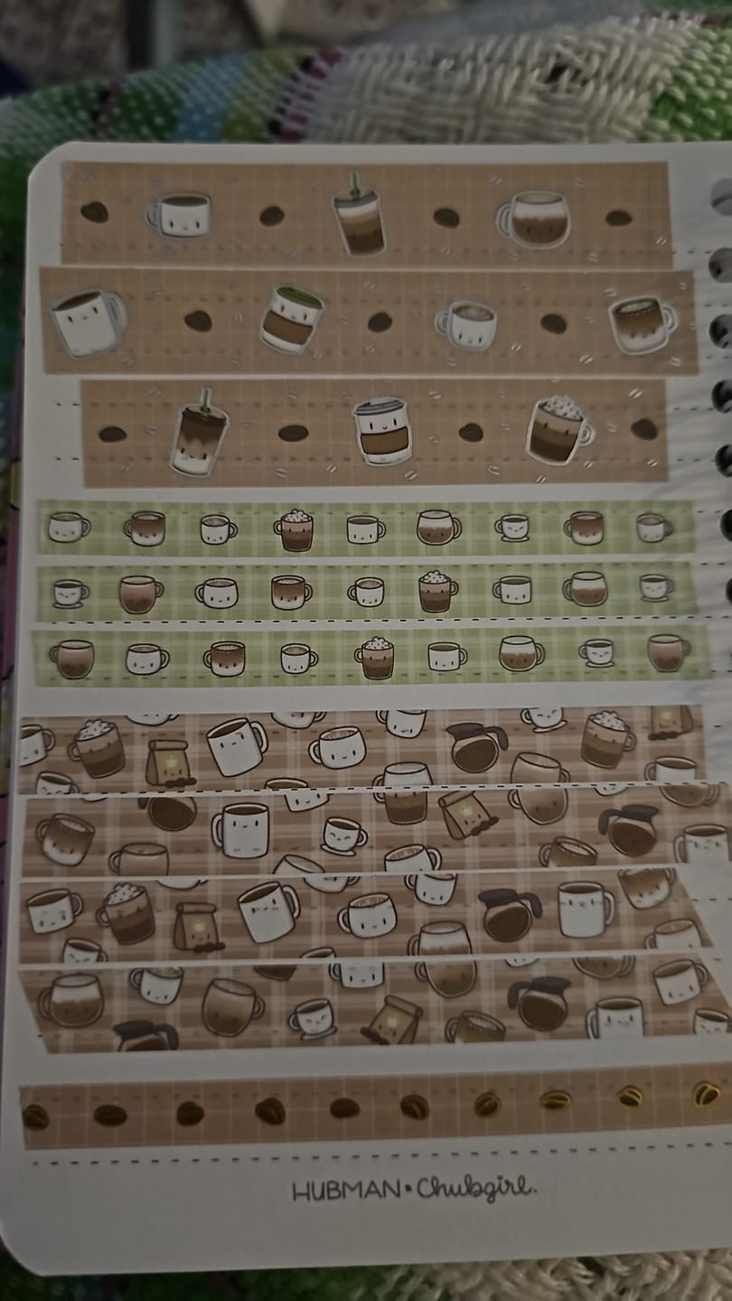 Customer photo review of Coffee Lovers Washi Tape (Set of 4)
