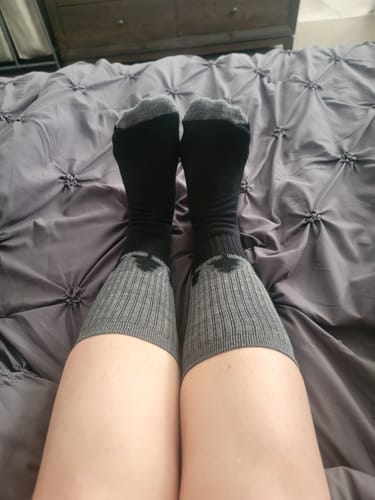 Customer photo review of J.B. Field's 75% Merino Wool Boreal Hiking Socks - NEW DESIGN