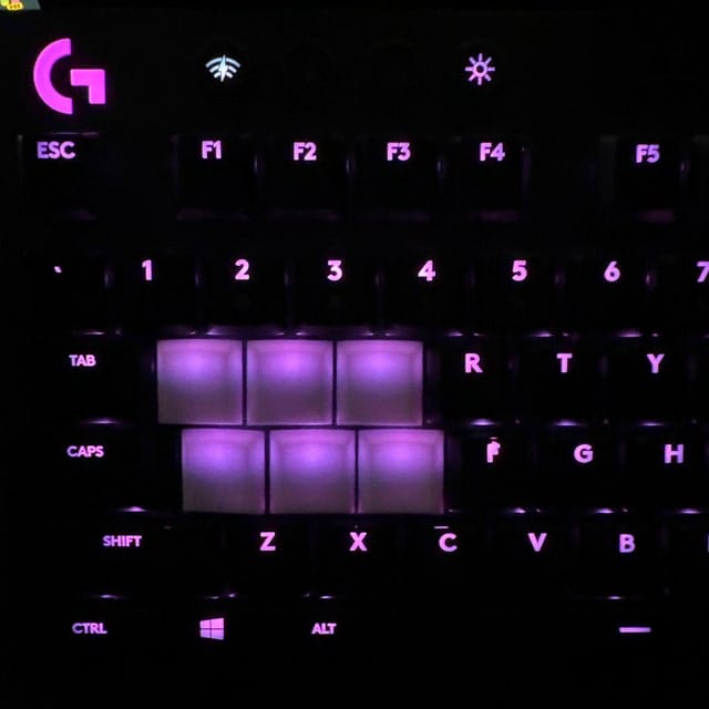 Customer photo review of Logitech G915, G815  Keycap set (Pack of 4)