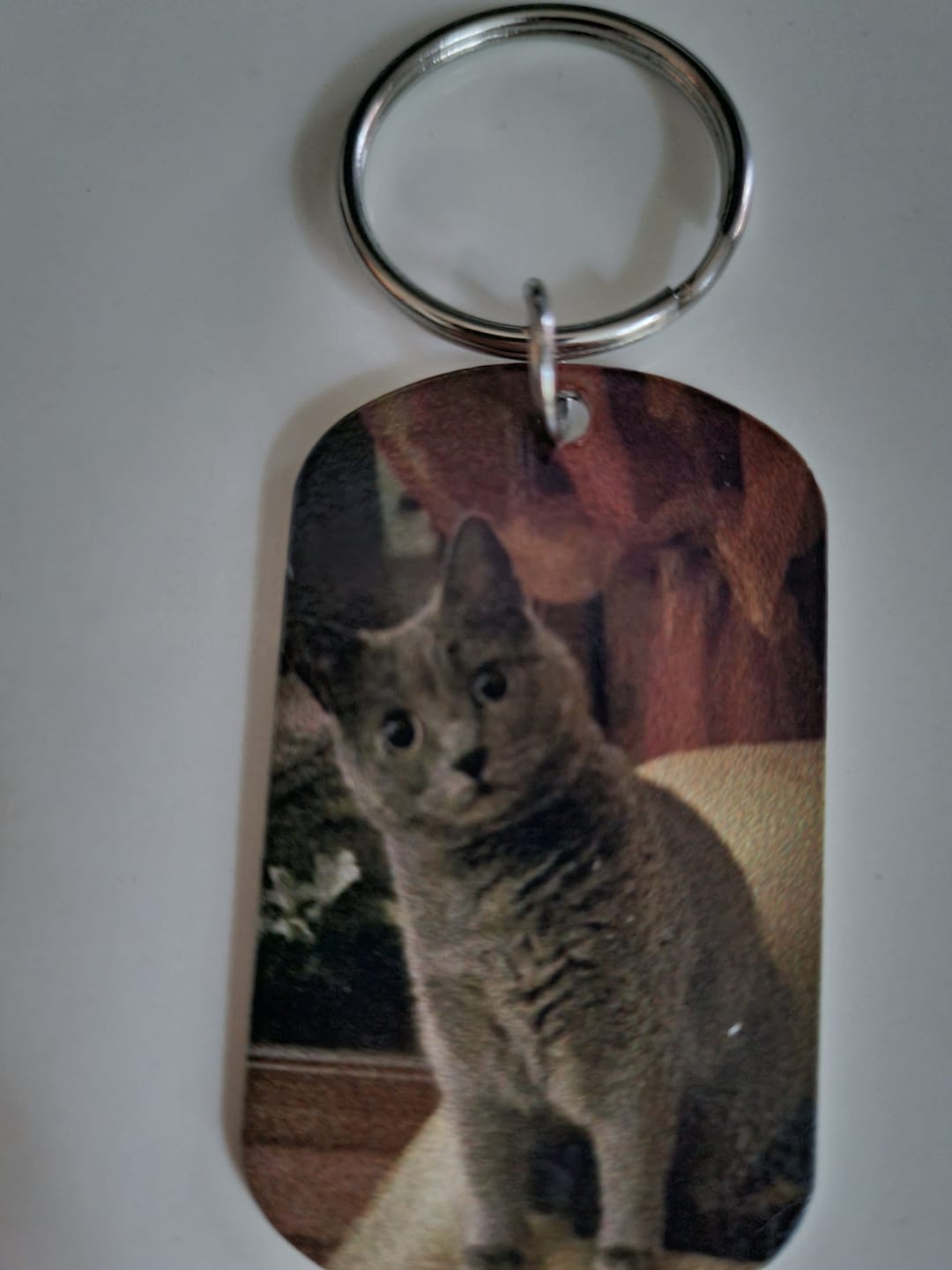 Customer photo review of Per sempre nel cuore - Portachiavi piastrina personalizzato