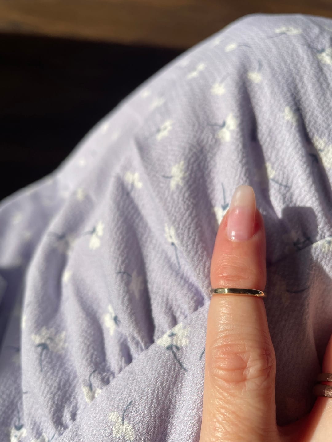 Customer photo review of 14K Gold Stacking Ring