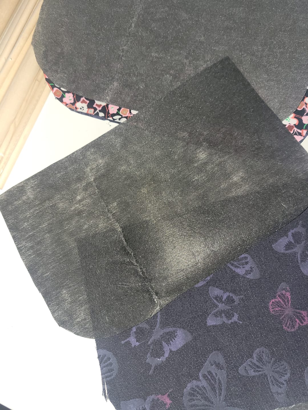 Customer photo review of Black Iron on Interfacing - Medium Weight - 3 metre Pre-cut