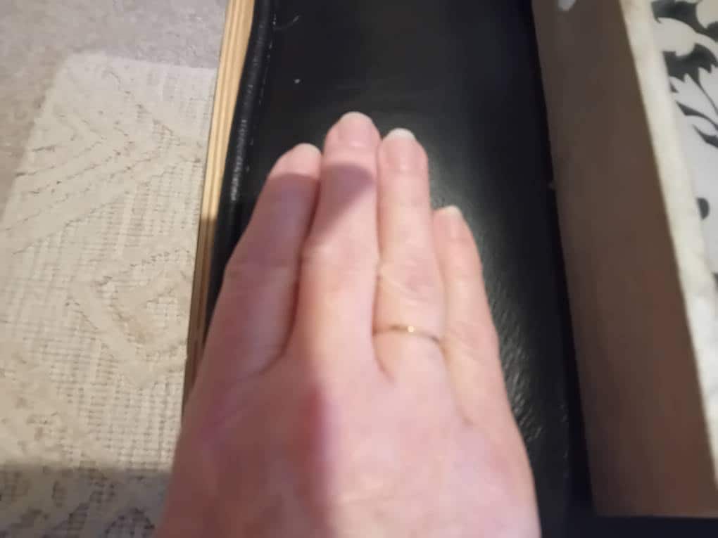 Customer photo review of 14K Gold Ring Hammered Finish