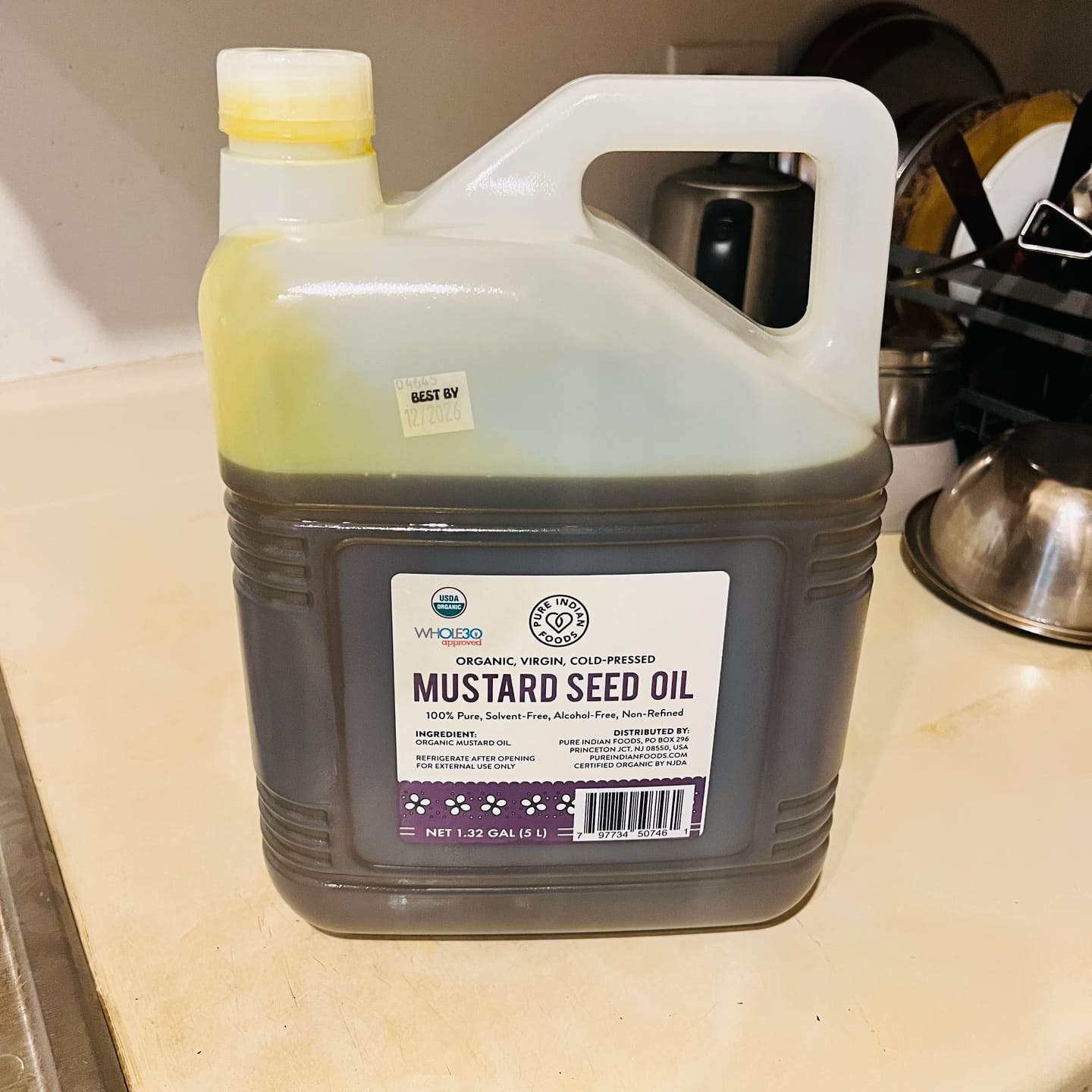 Customer photo review of Mustard Seed Oil, Cold Pressed, Virgin & Certified Organic