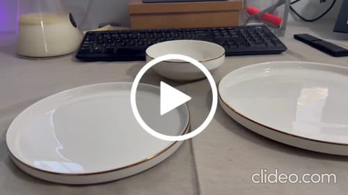 Customer video review of Set Vajilla Sakura Borde Gold 6 Personas (18uni)