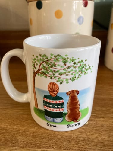 Customer photo review of Girl & Dogs - Life is better with a dog Personalised Mug