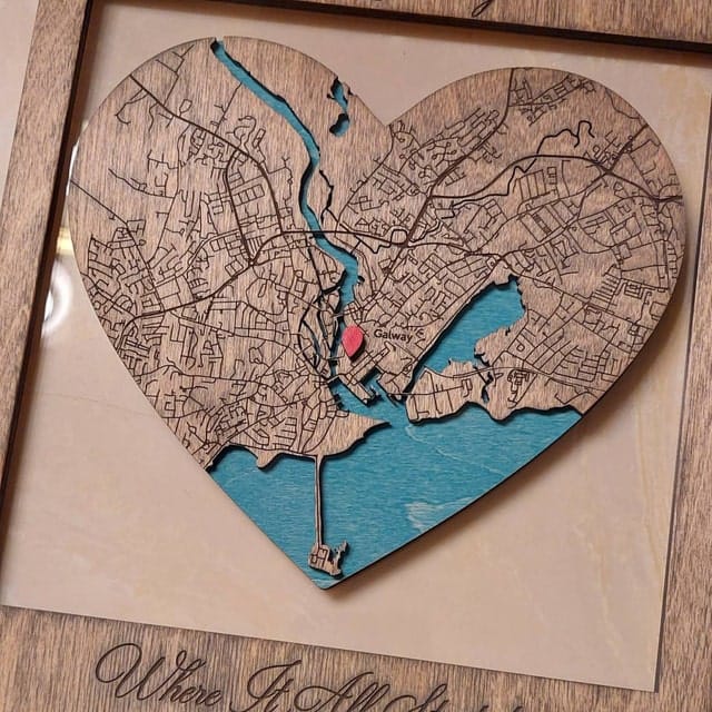 Customer photo review of Where It All Began 3D Wooden Location/City Map