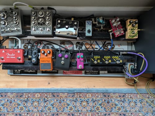 Customer photo review of Donner X Third Man Hardware Triple Threat 3-in-1 Analog Multi-Effects Guitar Pedal