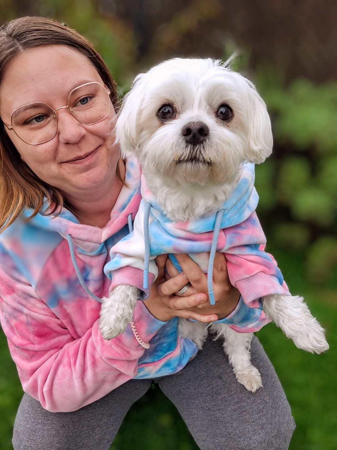 Customer photo review of Velvet Human Hoodie - Snow Cone
