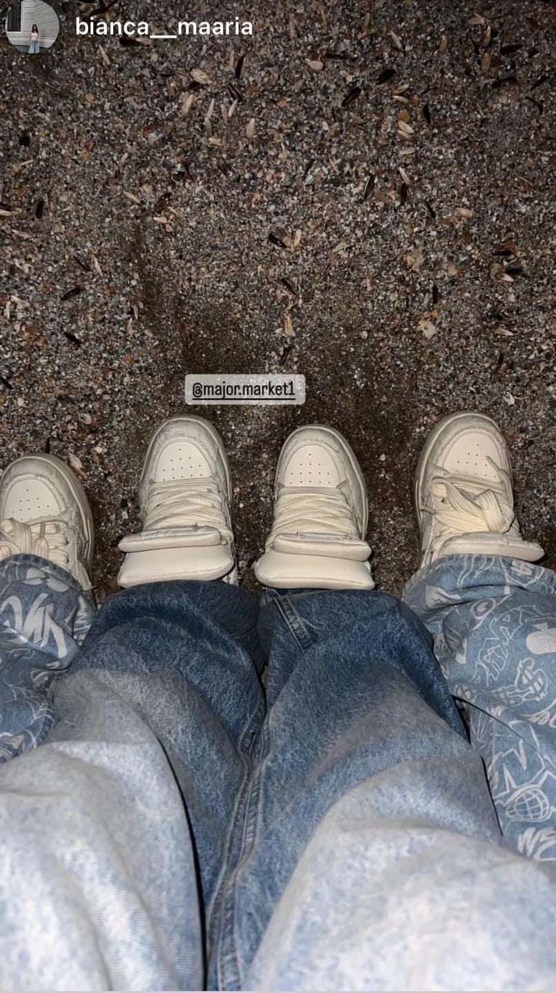 Customer photo review of Double Tongue Sneakers