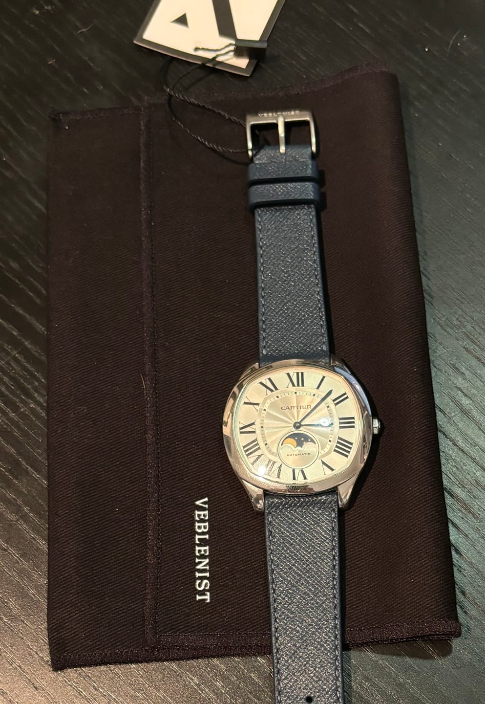 Customer photo review of Navy Blue Saffiano