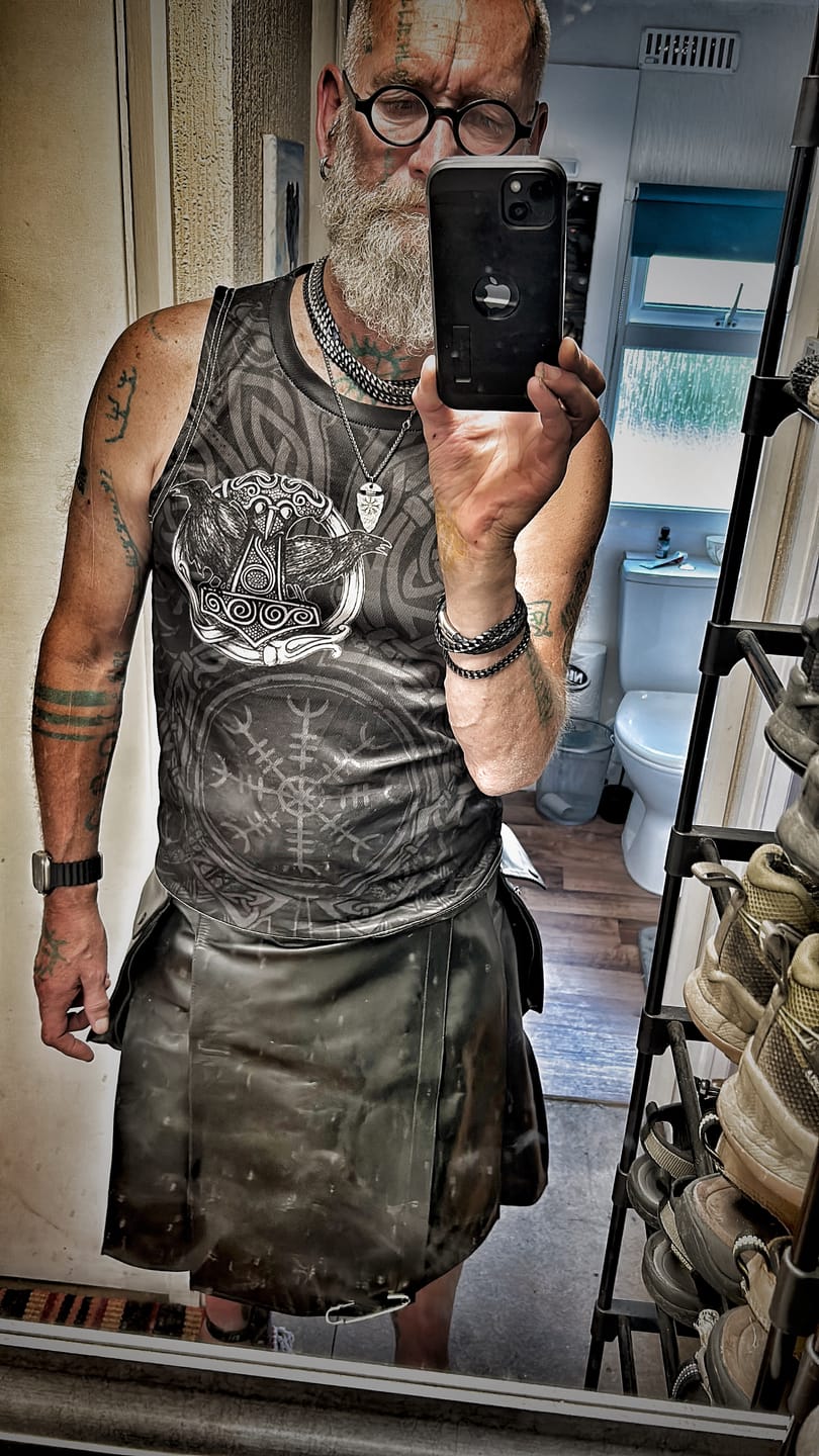 Customer photo review of Viking Sleeveless T-shirts