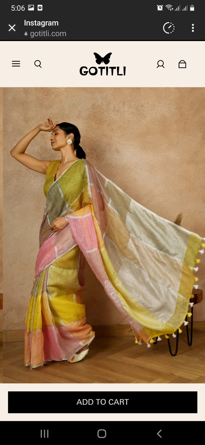 Customer photo review of Holika Linen Sari